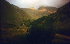 Coucher de soleil sur l'Aup Martin